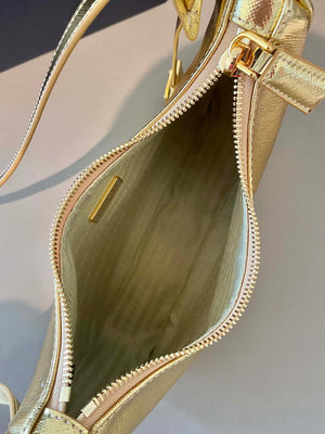 Prada 1BC204 Saffiano Leather Mini-Bag Gold - Default Title - View 8