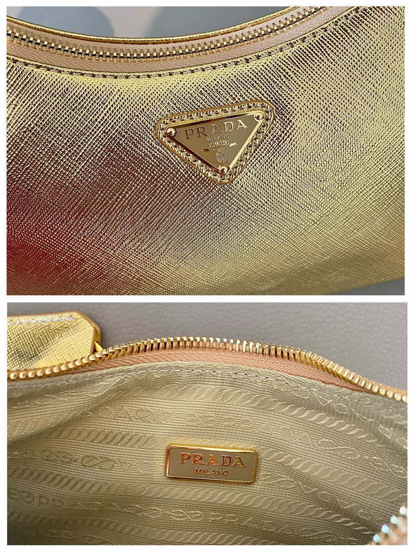 Prada 1BC204 Saffiano Leather Mini-Bag Gold