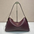 Prada 1BC228 Prada Aim¨¨e Large leather shoulder bag Wine Red