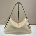 Prada 1BC228 Prada Aim¨¨e Large leather shoulder bag Sand - Default Title - View 1