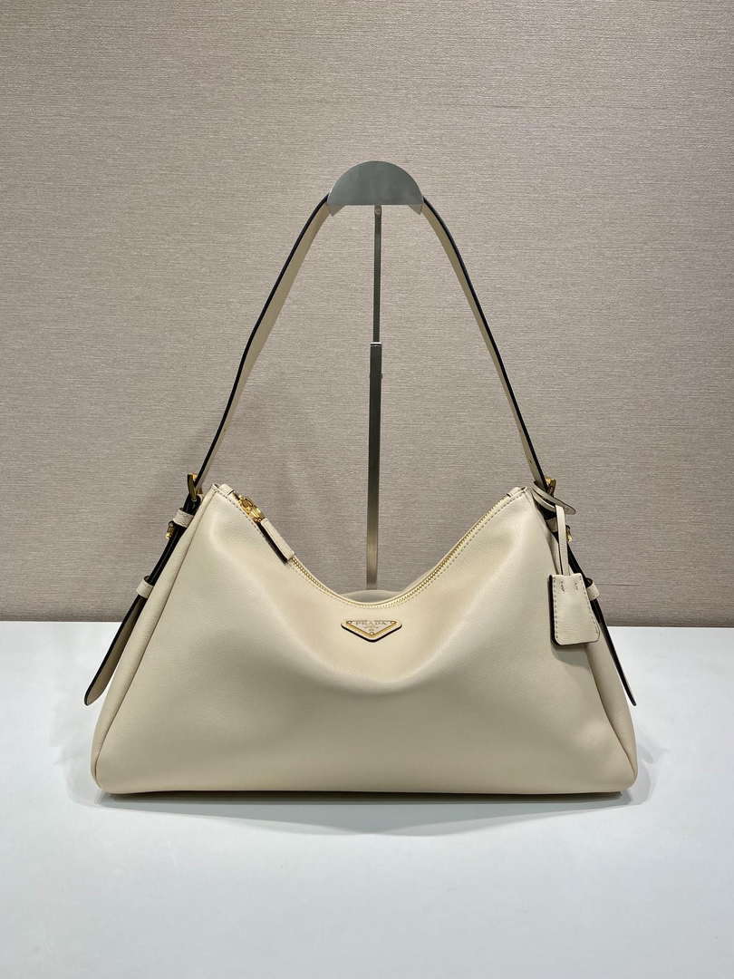 Prada 1BC228 Prada Aim¨¨e Large leather shoulder bag Sand