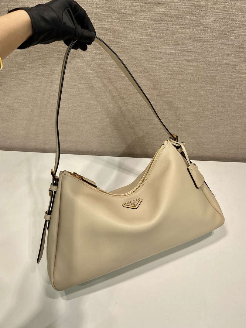 Prada 1BC228 Prada Aim¨¨e Large leather shoulder bag Sand