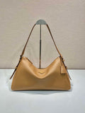 Prada 1BC228 Prada Aim¨¨e Large leather shoulder bag Brown