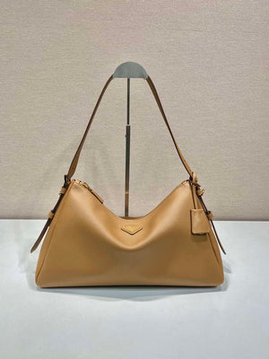 Prada 1BC228 Prada Aim¨¨e Large leather shoulder bag Brown - Default Title - View 1