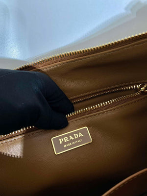 Prada 1BC228 Prada Aim¨¨e Large leather shoulder bag Brown - Default Title - View 9
