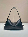 Prada 1BC228 Prada Aim¨¨e Large leather shoulder bag black