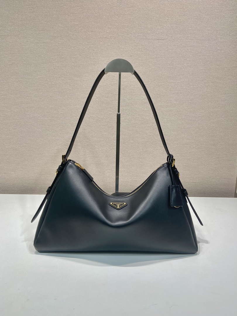 Prada 1BC228 Prada Aim¨¨e Large leather shoulder bag black