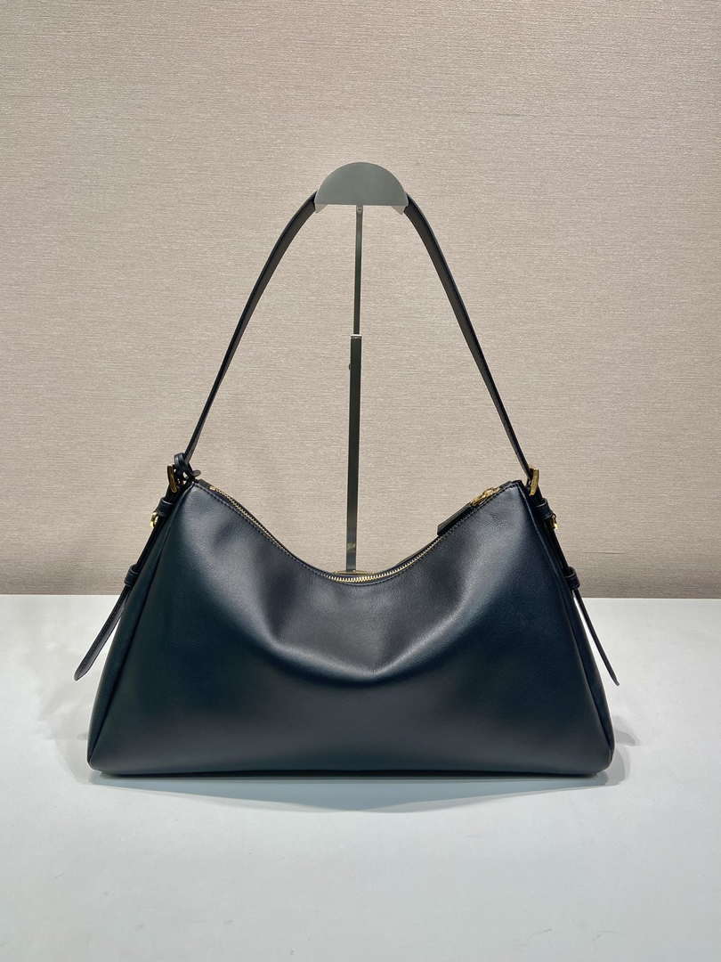 Prada 1BC228 Prada Aim¨¨e Large leather shoulder bag black
