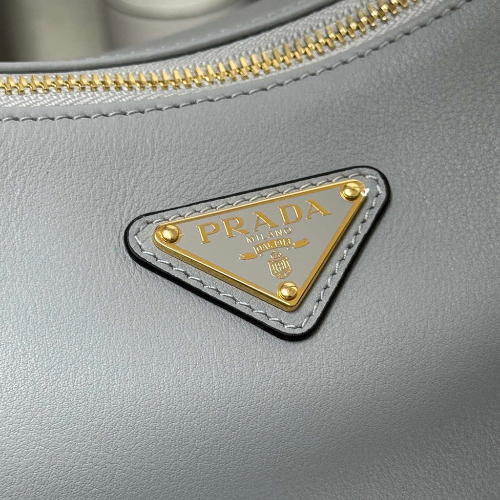 Prada 1BC228 Prada Aim¨¨e Large leather shoulder bag Light Blue