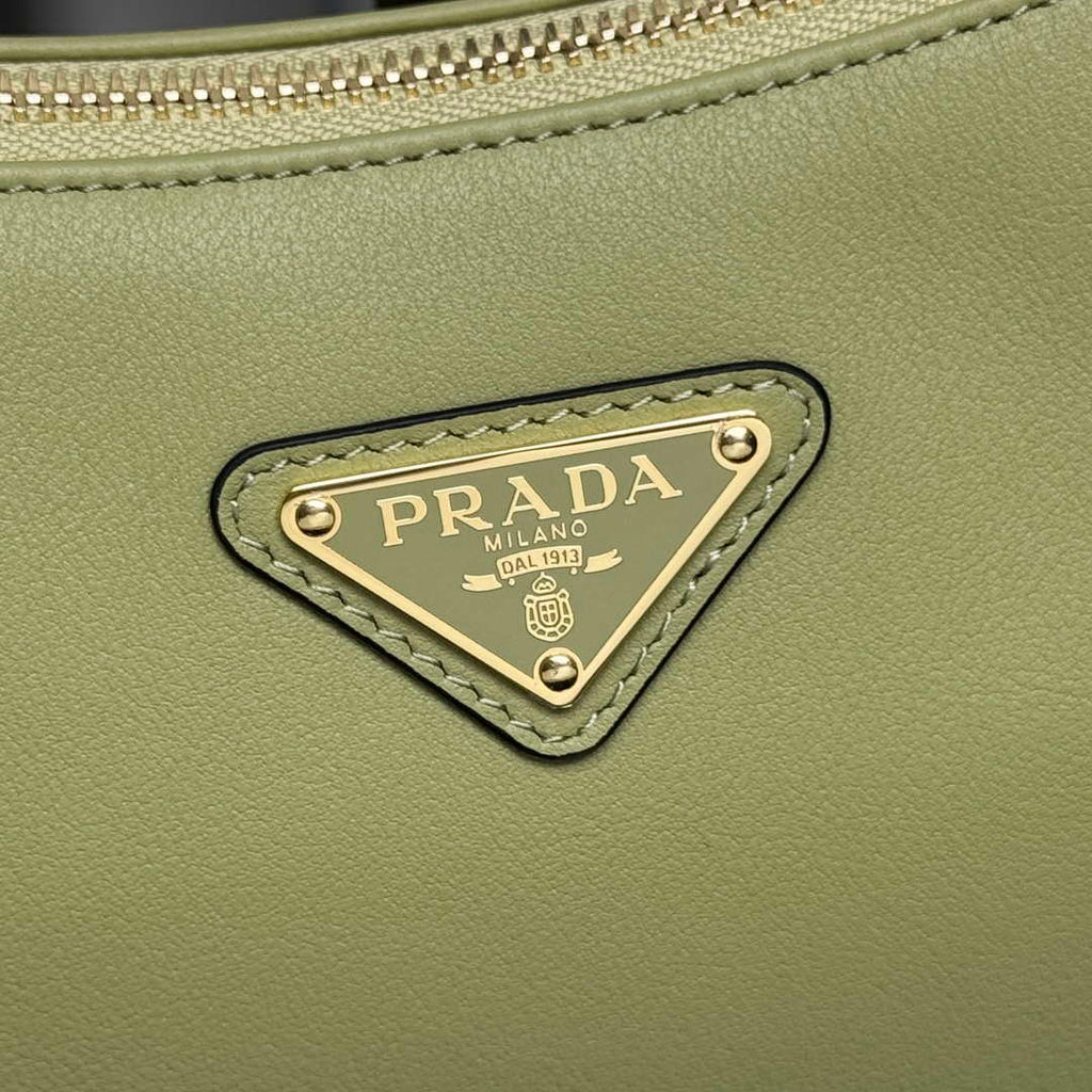 Prada 1BC228 Prada Aim¨¨e Large leather shoulder bag Light Green