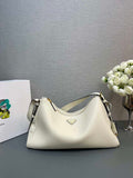 Prada 1BC228 Prada Aim¨¨e Large leather shoulder bag White