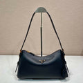 Prada 1BC229 Prada Aim¨¨e Medium leather shoulder bag Black - Default Title - View 1