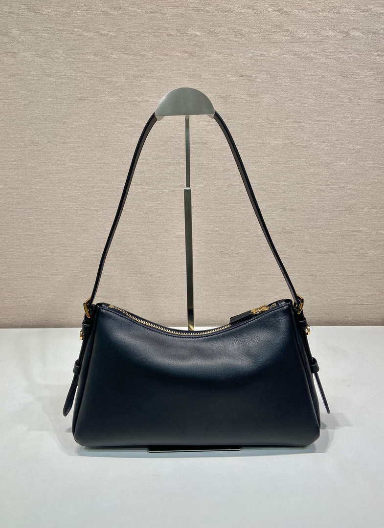 Prada 1BC229 Prada Aim¨¨e Medium leather shoulder bag Black