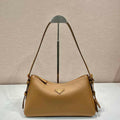 Prada 1BC229 Prada Aim¨¨e Medium leather shoulder bag Brown - Default Title - View 1