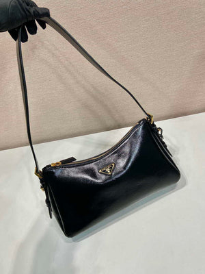 Prada 1BC229 Prada Aim¨¨e Medium Patent leather shoulder bag Black - Default Title - View 3