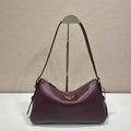 Prada 1BC229 Prada Aim¨¨e Medium Patent leather shoulder bag Wine Red