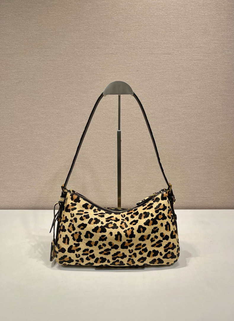 Prada 1BC229 Prada Aim¨¨e Medium printed Leopard leather shoulder bag