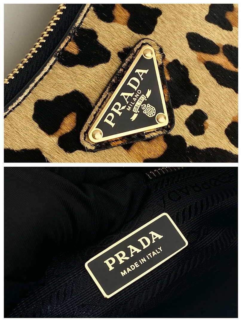 Prada 1BC229 Prada Aim¨¨e Medium printed Leopard leather shoulder bag