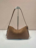 Prada 1BC229 Prada Aim¨¨e Medium Suede leather shoulder bag Brown