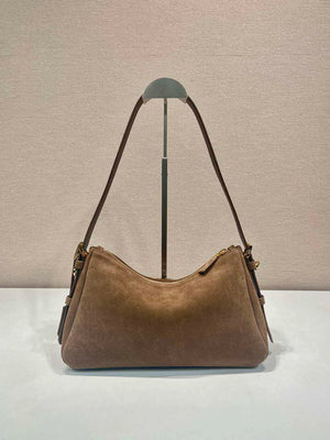 Prada 1BC229 Prada Aim¨¨e Medium Suede leather shoulder bag Brown - Default Title - View 4
