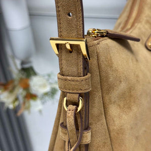 Prada 1BC229 Prada Aim¨¨e Medium Suede leather shoulder bag Camel - Default Title - View 8