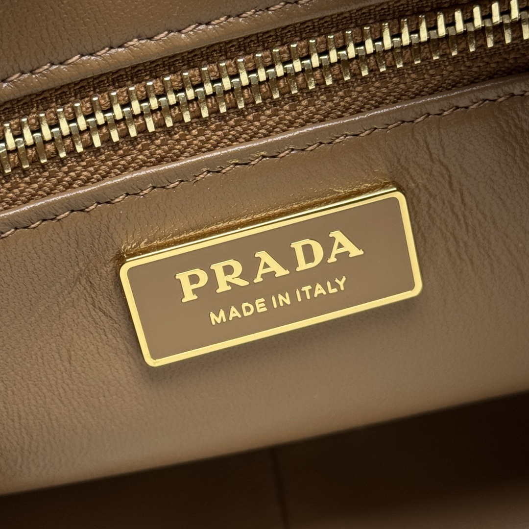 Prada 1BC229 Prada Aim¨¨e Medium Suede leather shoulder bag Camel