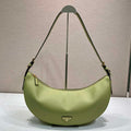 Prada 1BC255 Prada Demi-lune large leather shoulder bag Green - Default Title - View 1