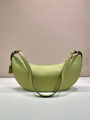 Prada 1BC255 Prada Demi-lune large leather shoulder bag Green - Default Title - View 4