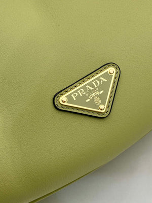 Prada 1BC255 Prada Demi-lune large leather shoulder bag Green - Default Title - View 7