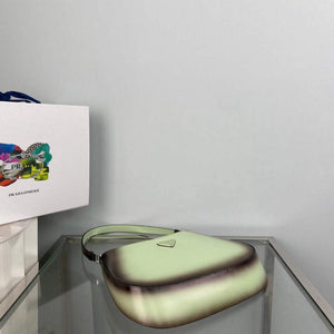 Prada 1BC499 Cleo brushed Gradient leather shoulder bag Green - Default Title - View 5