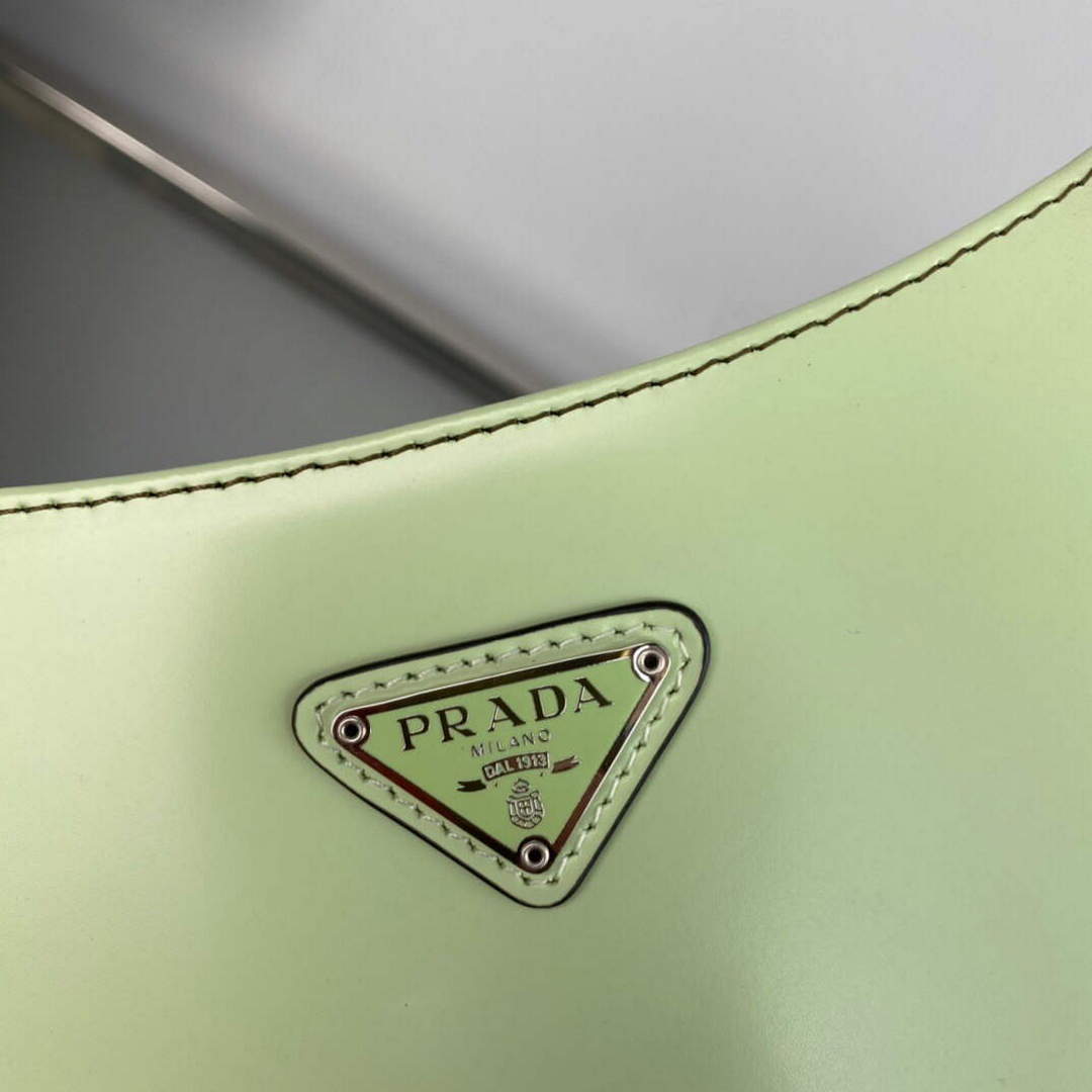 Prada 1BC499 Cleo brushed Gradient leather shoulder bag Green - Default Title - View 6