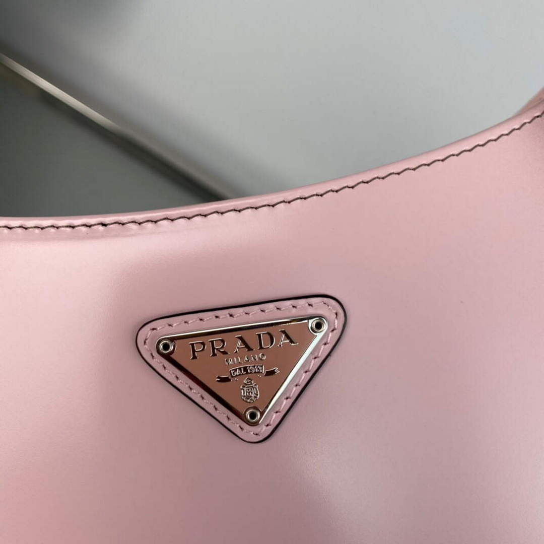 Prada 1BC499 Cleo brushed Gradient leather shoulder bag Pink - Default Title - View 6