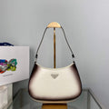 Prada 1BC499 Cleo brushed Gradient leather shoulder bag Beige - Default Title - View 1