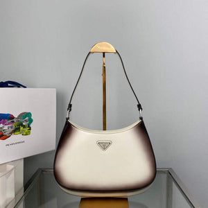 Prada 1BC499 Cleo brushed Gradient leather shoulder bag Beige - Default Title - View 1