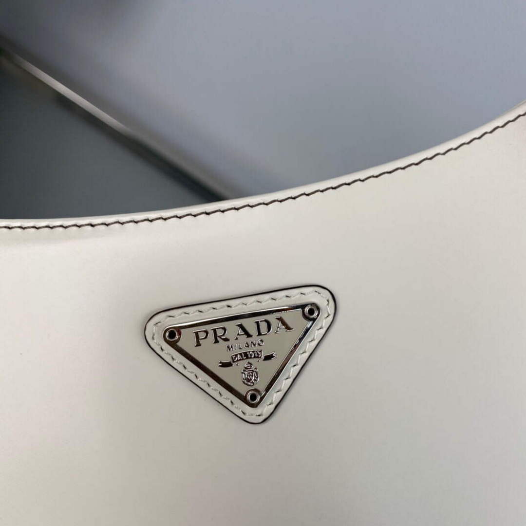 Prada 1BC499 Cleo brushed Gradient leather shoulder bag Beige - Default Title - View 6