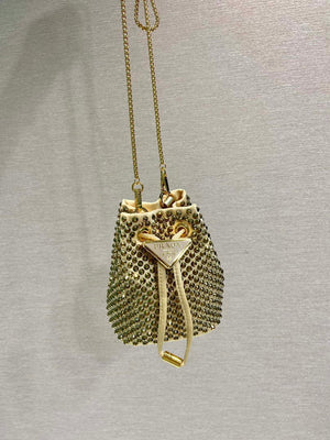 Prada 1BD016 Prada Crystal mini bucket bag Gold - Default Title - View 2