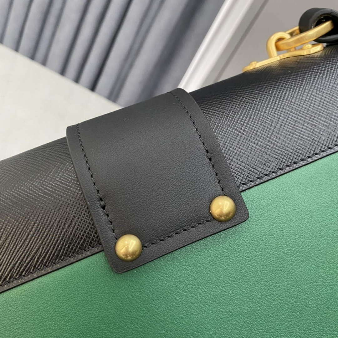 Prada 1BD045 Prada Cahier Leather Bag Green - Default Title - View 5