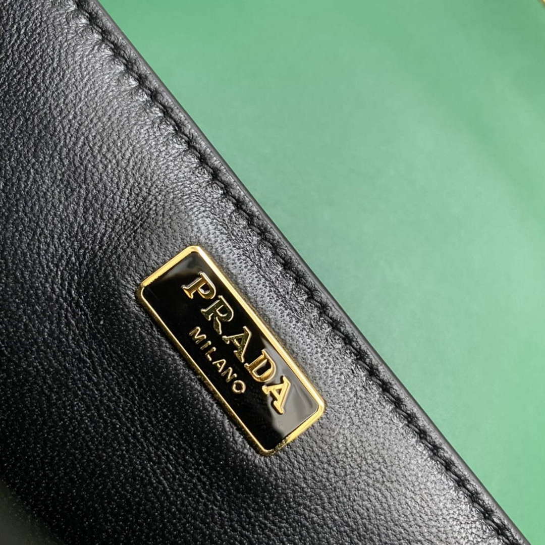 Prada 1BD045 Prada Cahier Leather Bag Green - Default Title - View 9