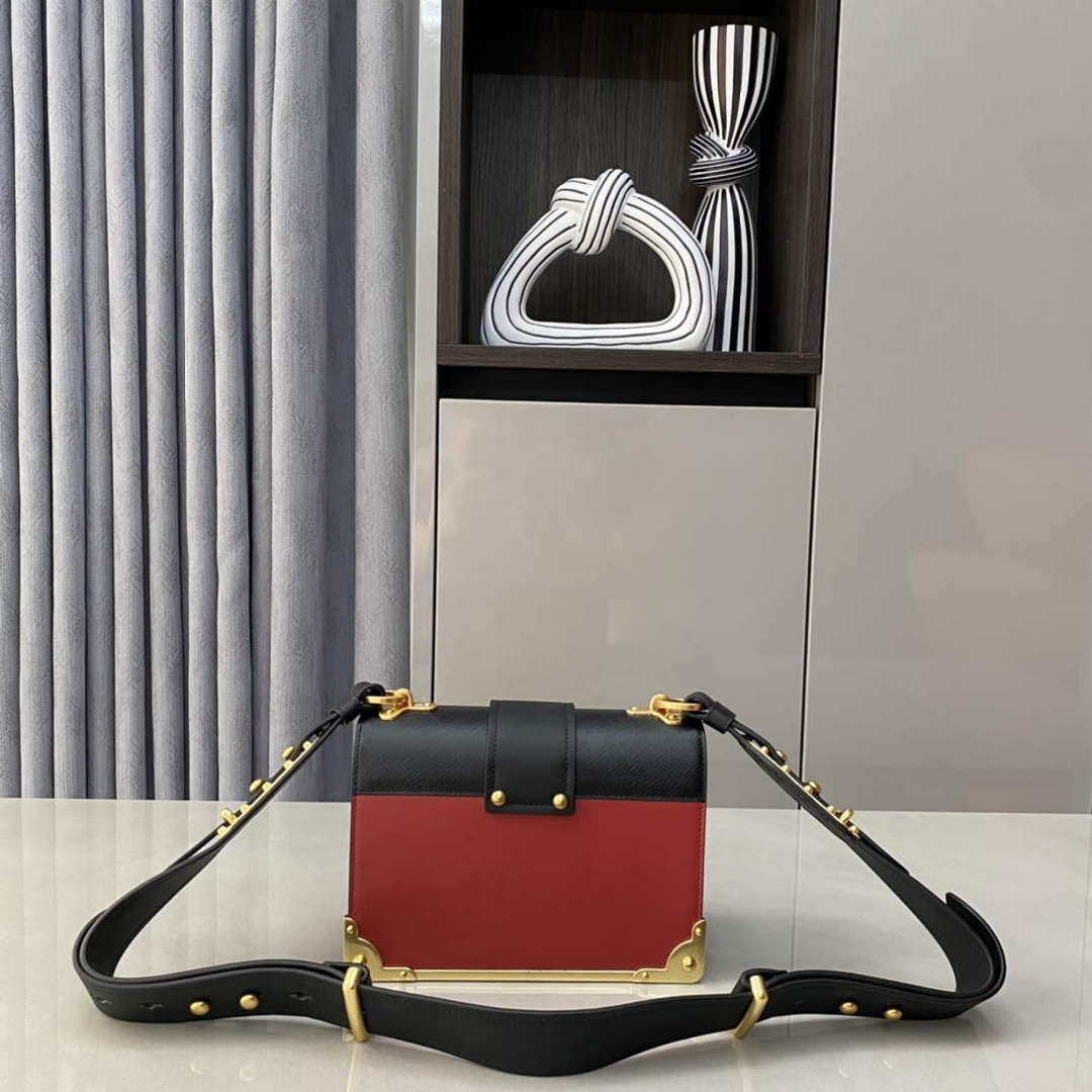 Prada 1BD045 Prada Cahier Leather Bag Red - Default Title - View 2