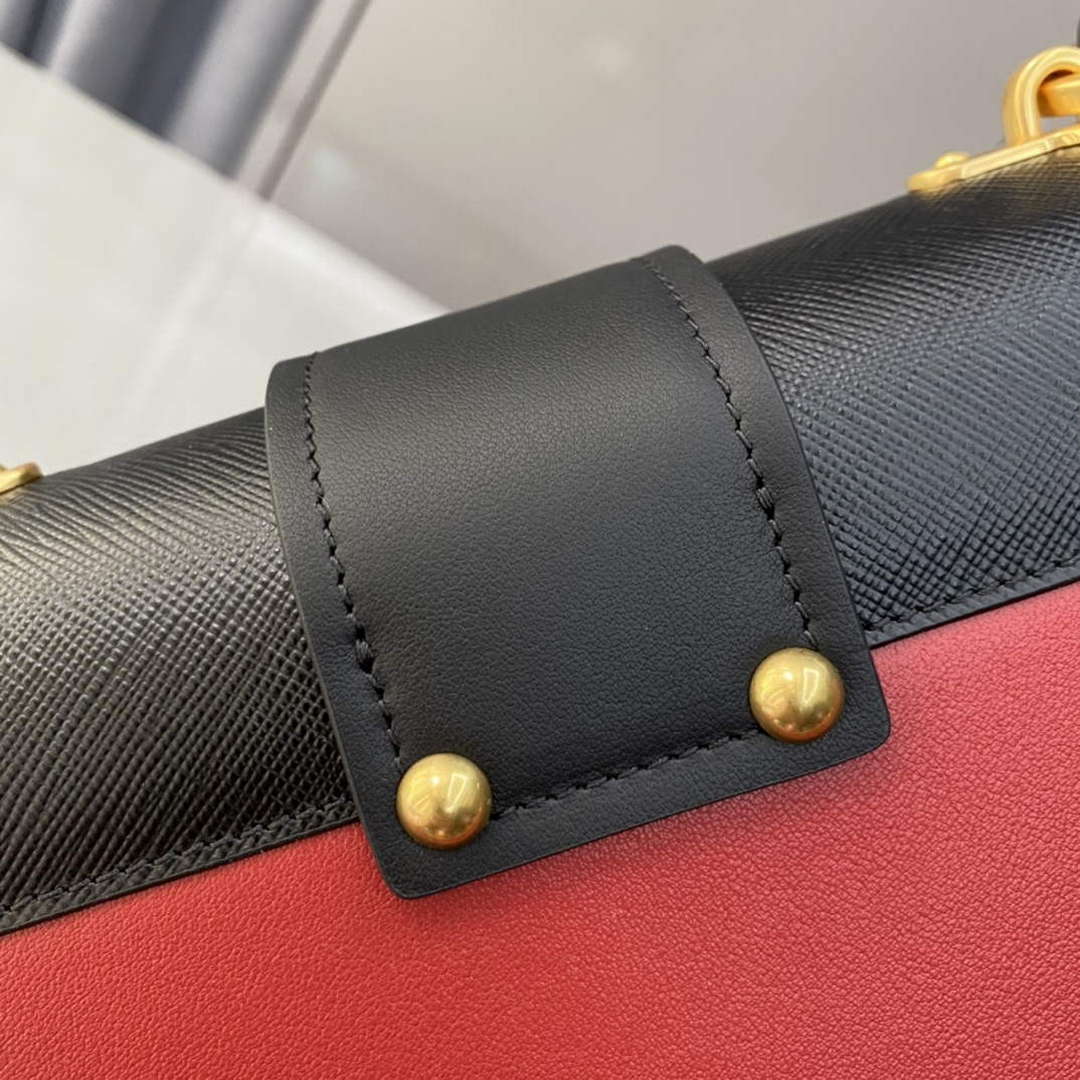 Prada 1BD045 Prada Cahier Leather Bag Red - Default Title - View 5