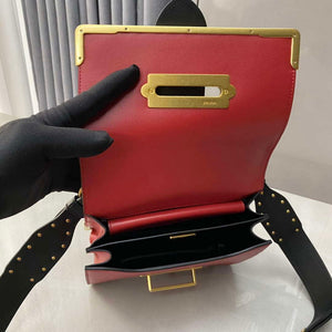 Prada 1BD045 Prada Cahier Leather Bag Red - Default Title - View 8