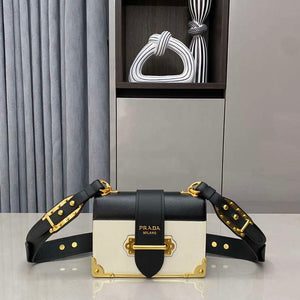 Prada 1BD045 Prada Cahier Leather Bag White - Default Title - View 1