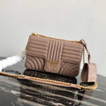 Prada 1BD108 Medium Leather Prada Diagramme Bag Apricot