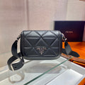 Prada 1BD283 Women's Spectrum Leather Shoulder Bag Black