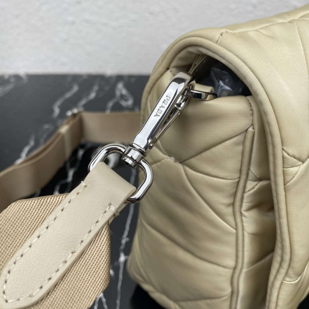 Prada 1BD290 Padded Re-Nylon shoulder bag Apricot - Default Title - View 4