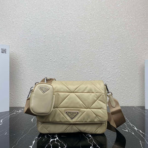 Prada 1BD290 Padded Re-Nylon shoulder bag Apricot - Default Title - View 8