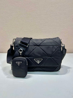 Prada 1BD290 Padded Re-Nylon shoulder bag Black - Default Title - View 1