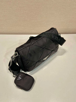 Prada 1BD290 Padded Re-Nylon shoulder bag Black - Default Title - View 3