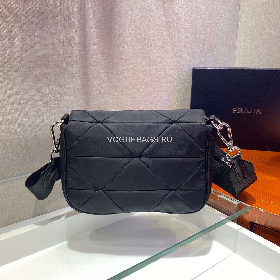 Prada 1BD292 Prada Three In One Nylon Shoulder Bag Black - luxibagsmall