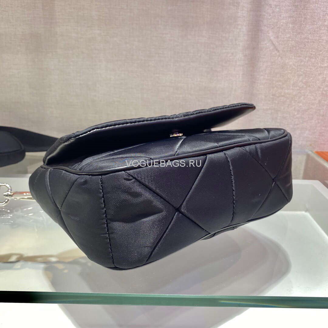 Prada 1BD292 Prada Three In One Nylon Shoulder Bag Black - luxibagsmall